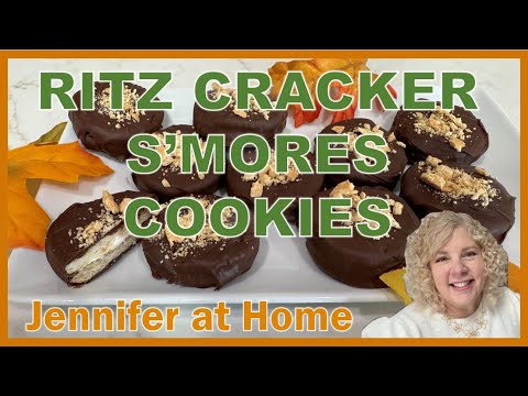 RITZ CRACKER SMORES COOKIES #S'MORES #RITZCRACKERCOOKIE #RITZCRACKERSMORES #CHOCOLATECOVERED #easy