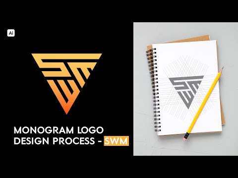 Monogram Logo Design Process On Triangle | Adobe Illustrator Tutorial