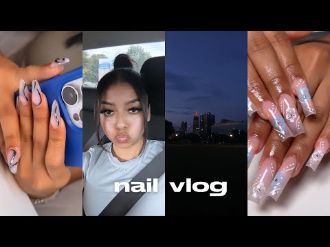 nail vlog: come get my nails done with us!!