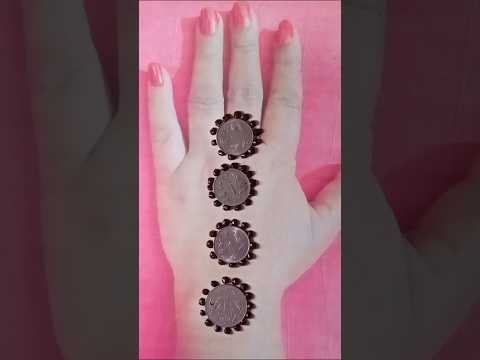 Beautiful mehndi design using coins #mehndi #youtubeshorts #shorts #viralvideo