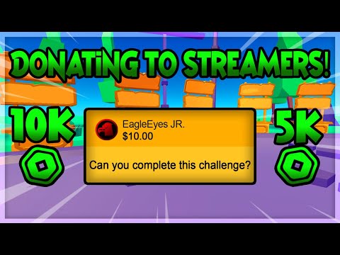 Donating to Streamers if They Can Complete This CHALLENGE! - Pls Donate