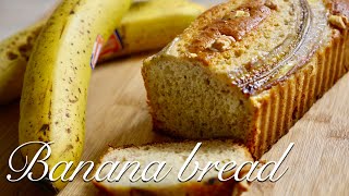 【完熟バナナブレッド】休日の朝食に美味しいバナナブレッドを😋/Banana bread/How to make Banana bread【簡単料理】