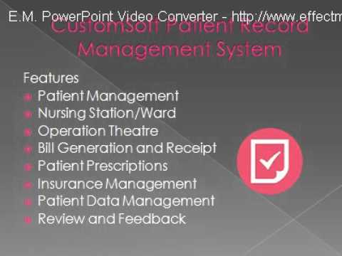 Patient Record Management System by Custom Soft