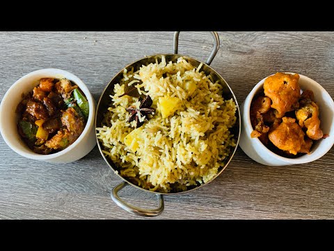 Tawa mint pulao and mushroom 65 recipe in tamil