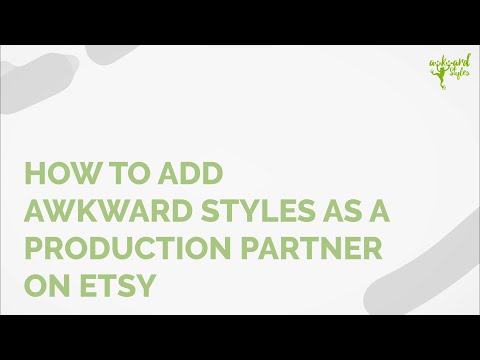 How to add Awkward Styles as a production partner on Etsy | Print on Demand Tutorial [2023]