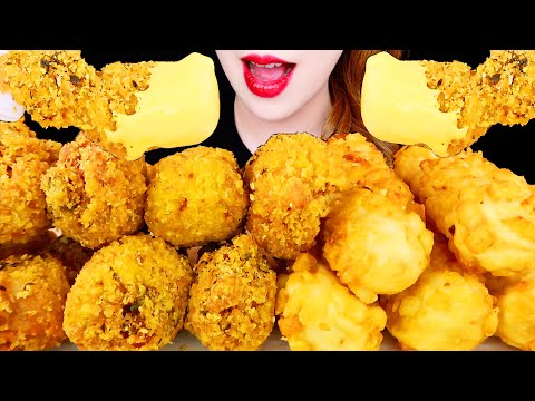 ASMR *CRUNCHY* FIRE CHICKEN, POTATO CHEESE STICK EATING SOUNDS MUKBANG 먹방 咀嚼音