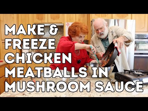 Make & Freeze Chicken Meatballs in Mushroom Sauce