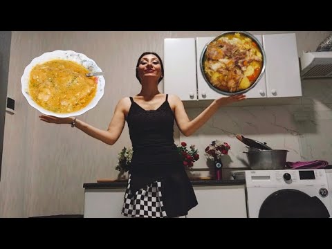 Крем суп с курицей и тушёная баранина с овощами, мастер класс от Эсмеральды.