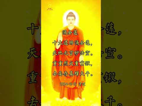 【禅意诗词】十大道场涌金莲，天地无言妙法宣 #南无阿弥陀佛 #buddha #正能量 #南无本师释迦牟尼佛