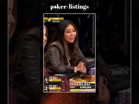 Maria Ho gets there with less than 1% to win?! #poker #pokergo #cooler