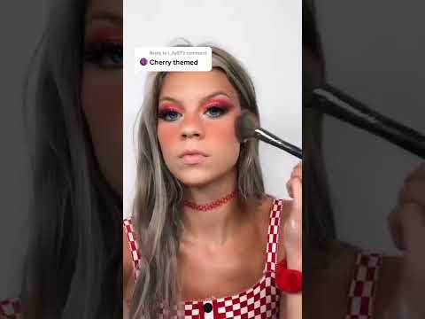 Reply to @l_lly07  Cherry themed look 🍒 💋 #makeuptutorial #makeupartis