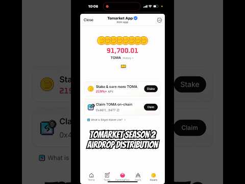 Tomarket new update || Tomarket 30% Airdrop destitution | Tomarket price prediction 🎫#tomarket