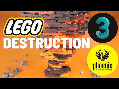 Lego Destruction Tutorial using Tyflow and Phoenix FD for 3DS Max