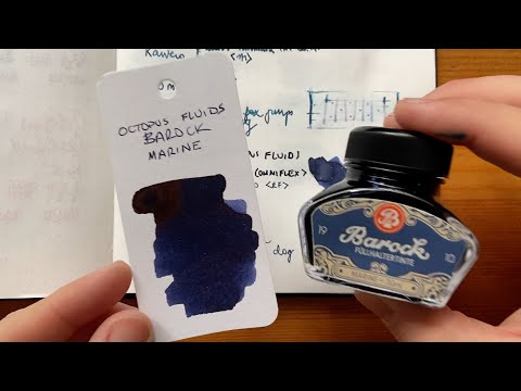 Inky Minutes: Barock (by Octopus Fluids) Marine Fountain Pen Ink Review