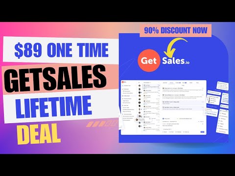 🔶💲🔶GetSales Lifetime Deal | 10X Your Outreach with GetSales | $89 Lifetime Deal | 90% Now