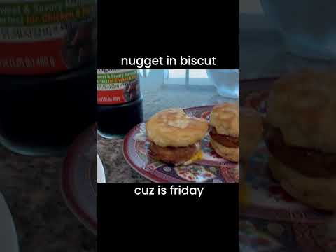 NUGGET IN BISCUIT (cuz it’s friday) #nuggetinabiscuit #tobuscus