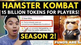 HAMSTER KOMBAT 15 BILLION TOKENS FOR PLAYERS IN SEASON 2! SEASON 2 IS COMING I NEW UPDATE