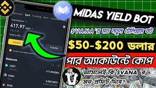 😱 সবাইকে $200 প্রফিট দিবে Midas Telegram bot | Midas telegram airdrop | New Testnet Airdrop | Bybit