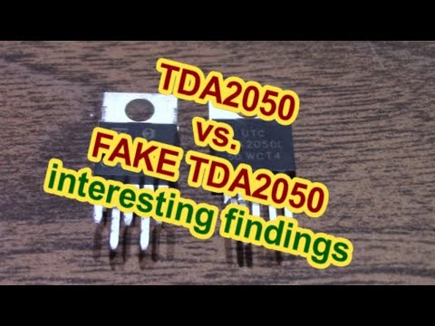 TDA2050 real vs. fake amplifier chip on the analyzer