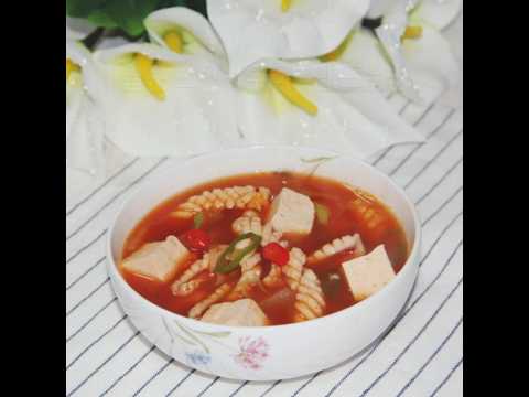 Recipe for Spicy Squid Soup with Soft Tofu