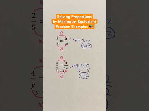 Solving Proportions by Making an Equivalent Fraction Examples #Shorts #proportions #algebra #math