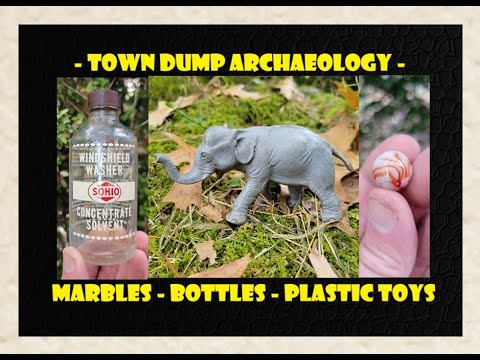 Dump Digging Archaeology - Marbles - Toys - Bottle Digging - Antiques - Elephant - Documentary -