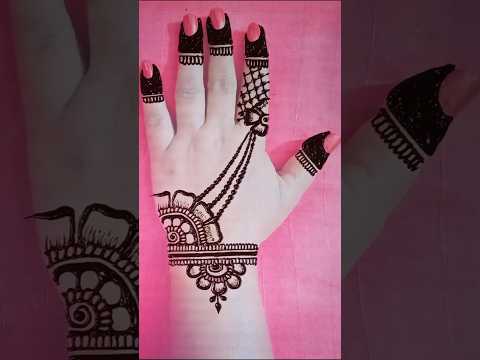 Easy back hand mehndi design #mehandi #easymehndi #youtubeshorts #viralvideo #shorts #trending