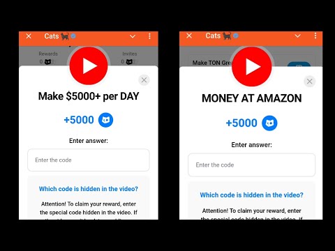 Make $5000+ per DAY Cats | MONEY AT AMAZON Cats video code today