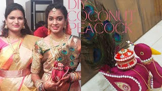 Diy coconut peacock#coconutdecoration #indian tradition wedding coconut #DIY