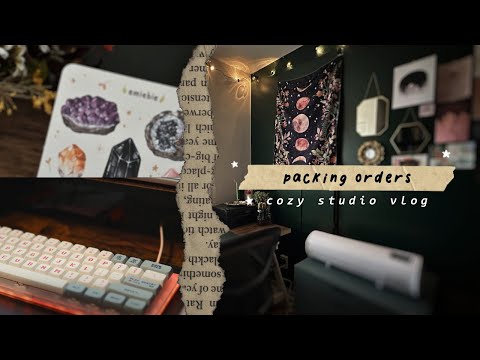 packing orders ✸ cozy & relaxing artist small business behind the scene