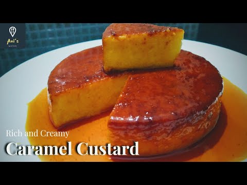 Caramel Custard Recipe |  Eggless Custard & Without Oven | Only 4 Ingredients | Caramel Custard