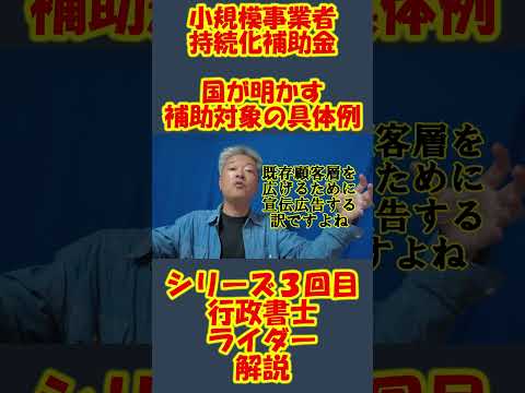 国が明かす「こんな活動を補助します」の具体例　小規模事業者持続化補助金　個人事業主や零細企業のみなさん　これならもらえそうだと思いませんか？