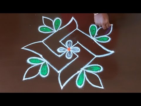 4*4 dots simple rangoli designs🌺 thipikiyanchi rangoli🌺 Rangoli muggulu 🌺 rangoli kolam#rangoli