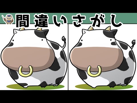 【間違い探し】集中力向上・老化防止を簡単気軽に！まちがい探しで脳の活性化！【イラスト編】