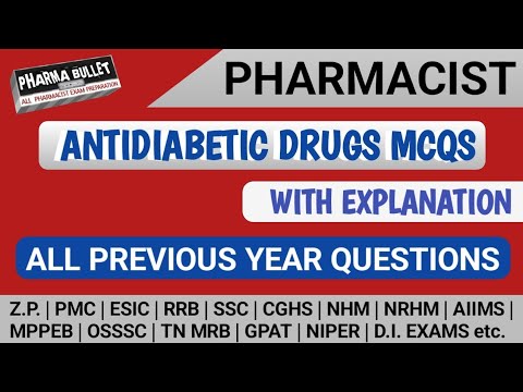 Pharmacist exam preparation | Antidiabetic drugs mcqs | All previous years questions #pharmabullet