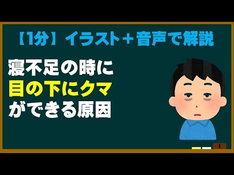 【1分】  なぜ、疲れると目の下にクマができるの？  【ためになる自然科学】