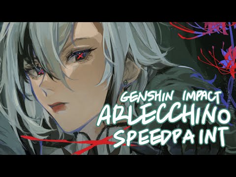 genshin impact - arlecchino speedpaint