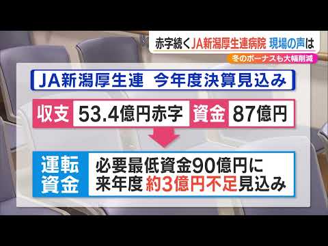 赤字続きで2025年度には“資金ショート”の可能性も　経営危機のJA新潟厚生連　働く現場は…