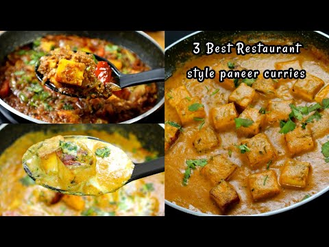 3 DELICIOUS VARIETIES OF PANEER 👌👌 || Paneer tikka masala || Methi paneer || paneer butter masala