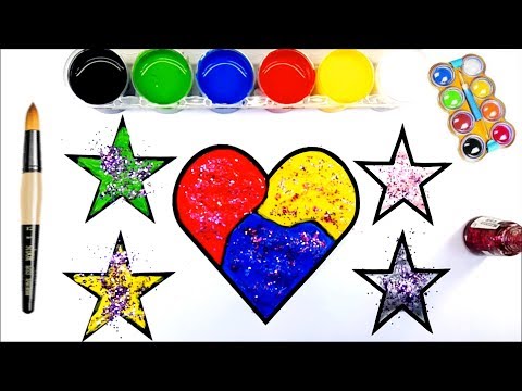 Silvery Heart Coloring | Learn Colors for Kids