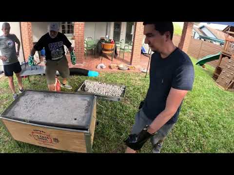 Chicken Fricase and Pork Carnitas in Caja China