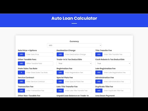 Auto Loan Calculator PHP Script