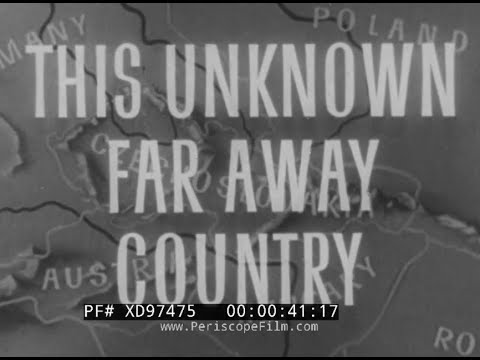 " THIS UNKNOWN FAR AWAY COUNTRY "  1940s CZECHOSLOVAKIA & PRAGUE  TRAVELOGUE FILM XD97475