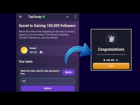 Secret to Gaining 100,000 Followers ｜ Tapswap Code