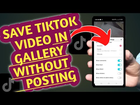 how to save tiktok draft video in gallery without posting