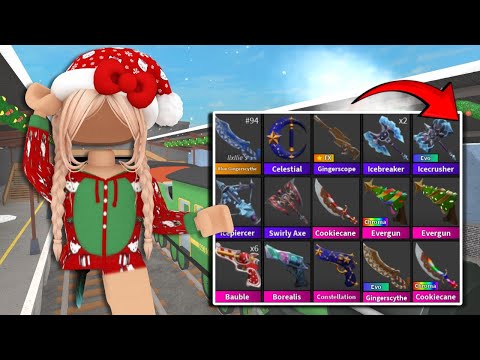 I Played MM2 With DIFFERENT CHRISTMAS WEAPONS... (Murder Mystery 2)