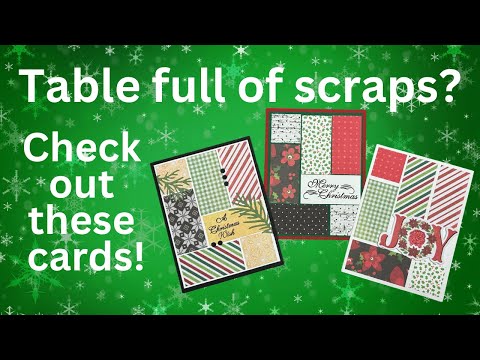 Make incredible cards using your leftover Christmas scraps! #useyourstash #christmascard