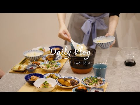 Daily life of a Japanese housewife｜A healthy and satisfying Japanese dinner.