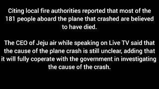 How the"Jeju plane crash: exclusive footage and PM of South Korea accepts blame