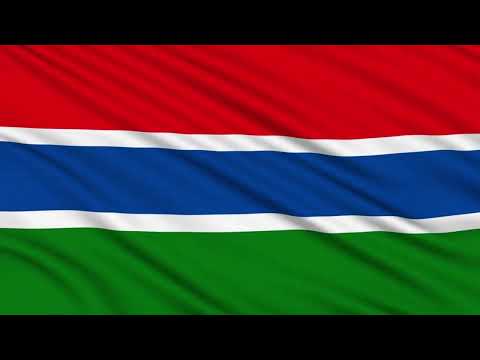 [10 Hours] Gambian Flag Waving - Video & Audio - Waving Flags